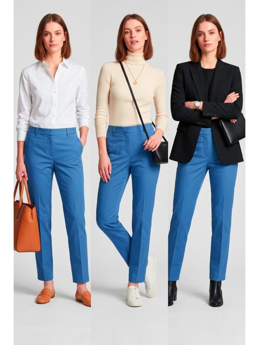 Lauren Ralph Lauren Straight-Leg Trousers Tailored Fit Cotton Blend (SKU#2148)